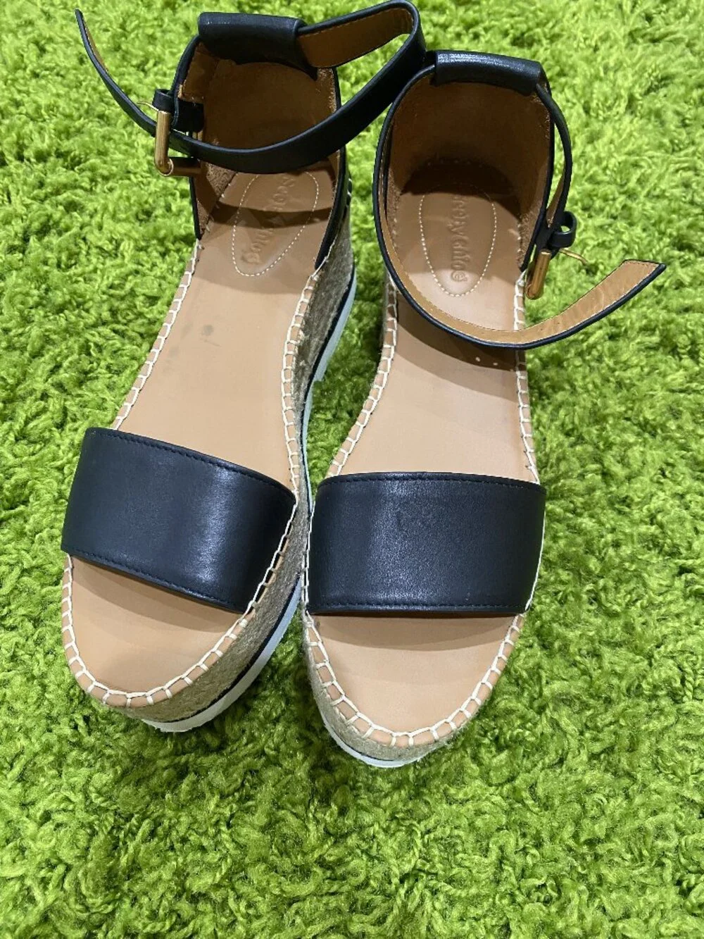 See By Chloe Espadrille Wedge Sandals Size 40 Fits 8.5